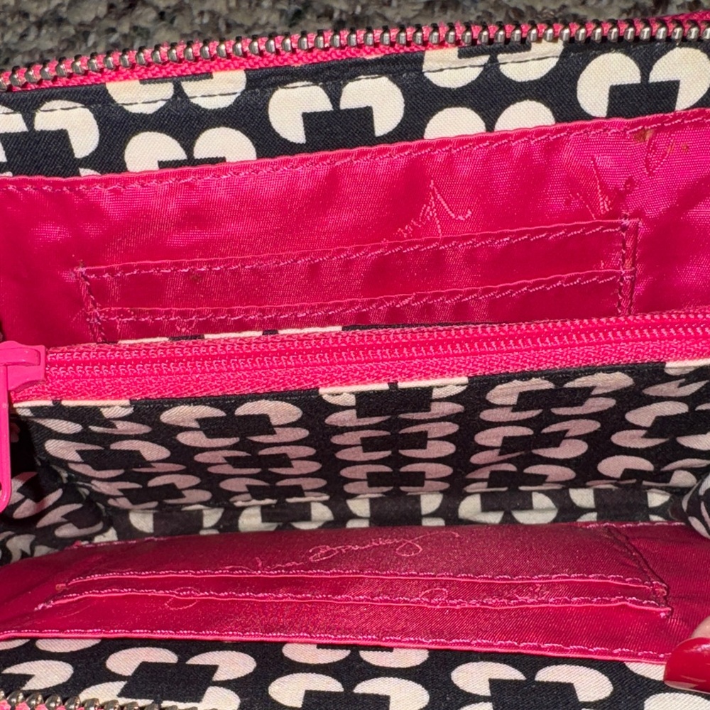 Vera Bradley Leather Vibrant Pink Wallet - Picture 3 of 4